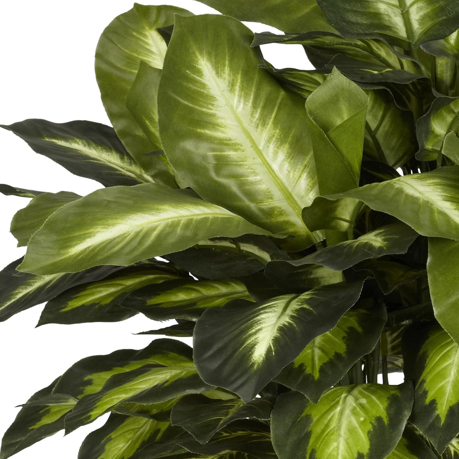 Nearly Natural 24in Artificial Dieffenbachia Silk Plant with Modern Hexagon Planter, Maintenance-Free Indoor Faux Greenery for Room Decor - Image 5