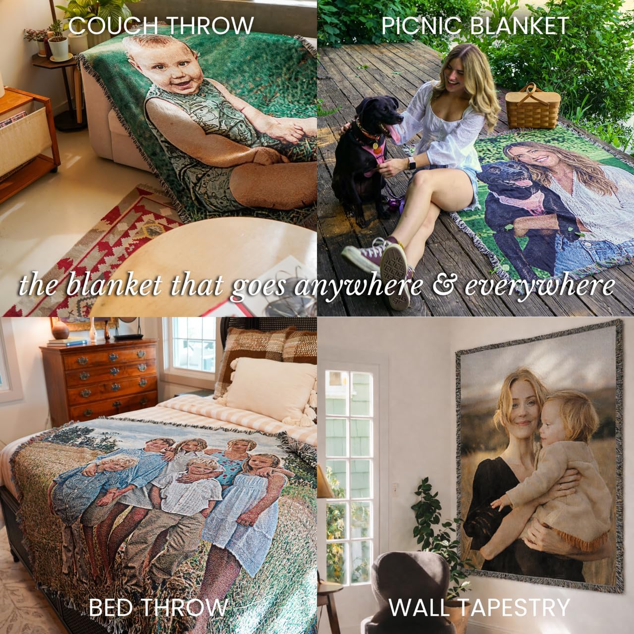 Pure Country Weavers Personalized Woven Photo Blanket - Not Printed - Custom Gift Picture Tapestry Throw 100% Cotton - Made in The USA (72x54) - Image 7